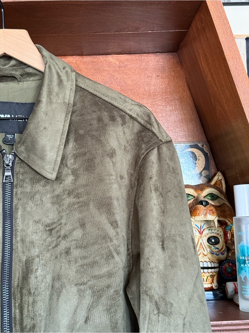 Fashion Nova - Michael Suede Jacket - Olive - Men’s Large